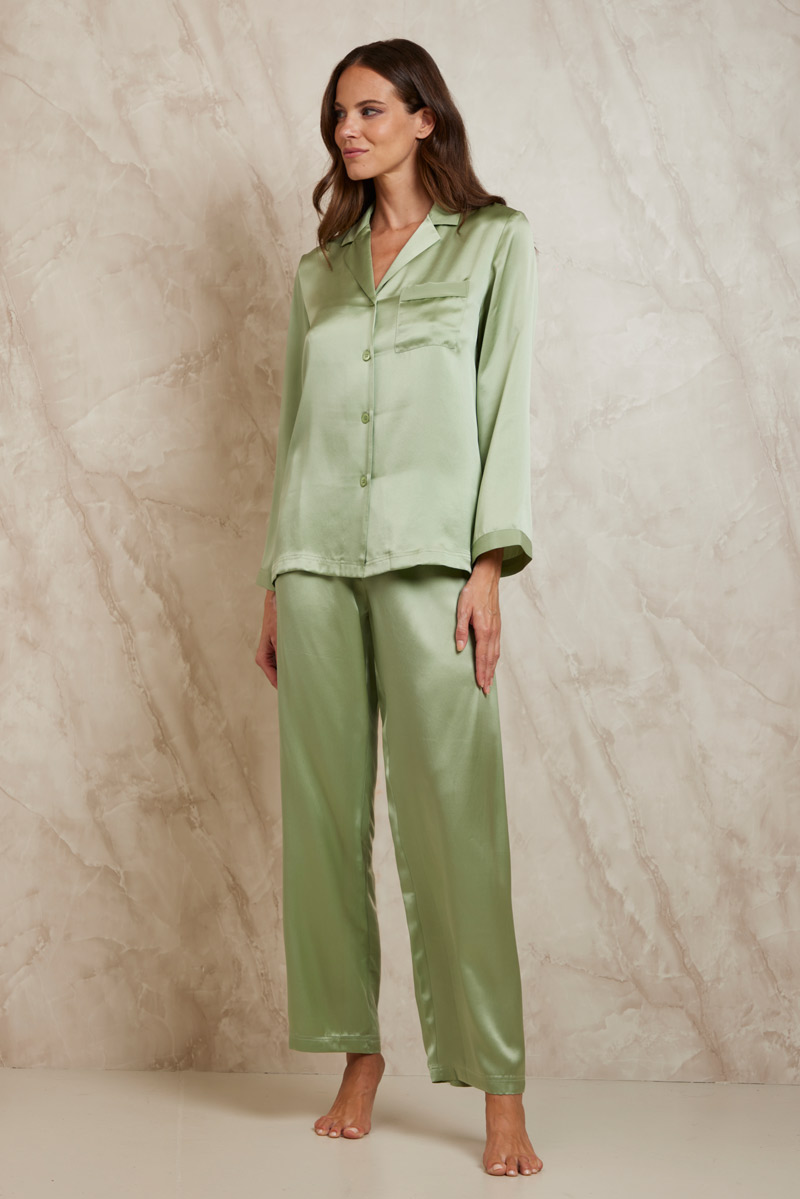 PIGIAMA LUNGO IN SETA