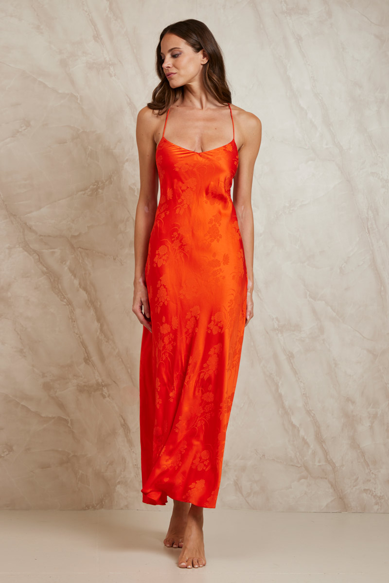 ABITO SCHIENA NUDA IN JACQUARD