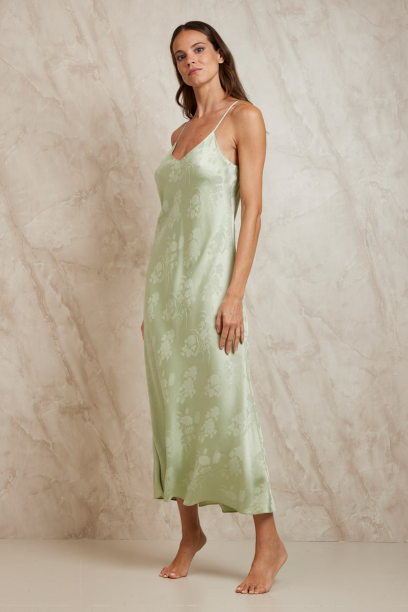 SLIP DRESS LUNGO IN JACQUARD