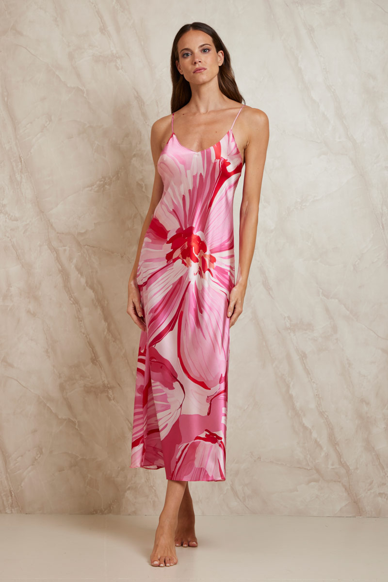 SLIP DRESS STAMPATO