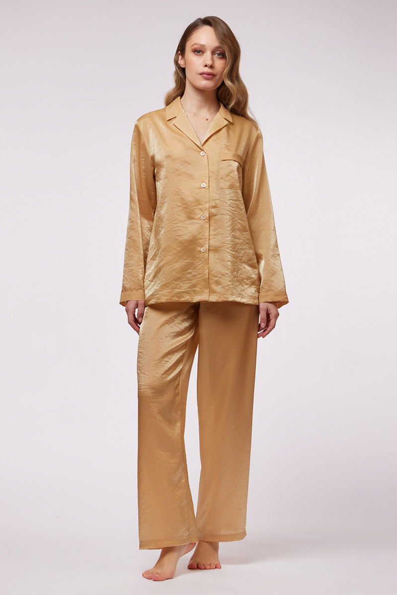 PIGIAMA LUNGO IN CHIFFON
