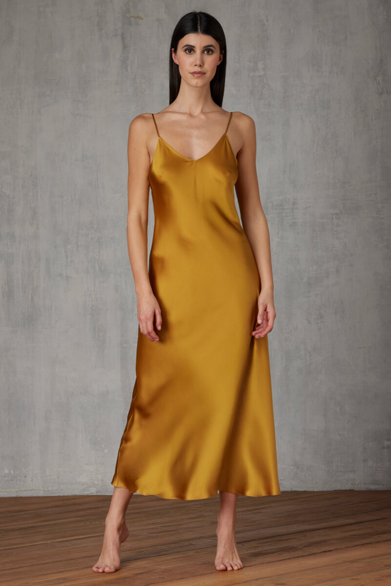 SLIP DRESS LUNGO IN SETA