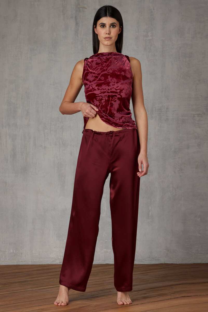PANTALONE LUNGO IN SETA