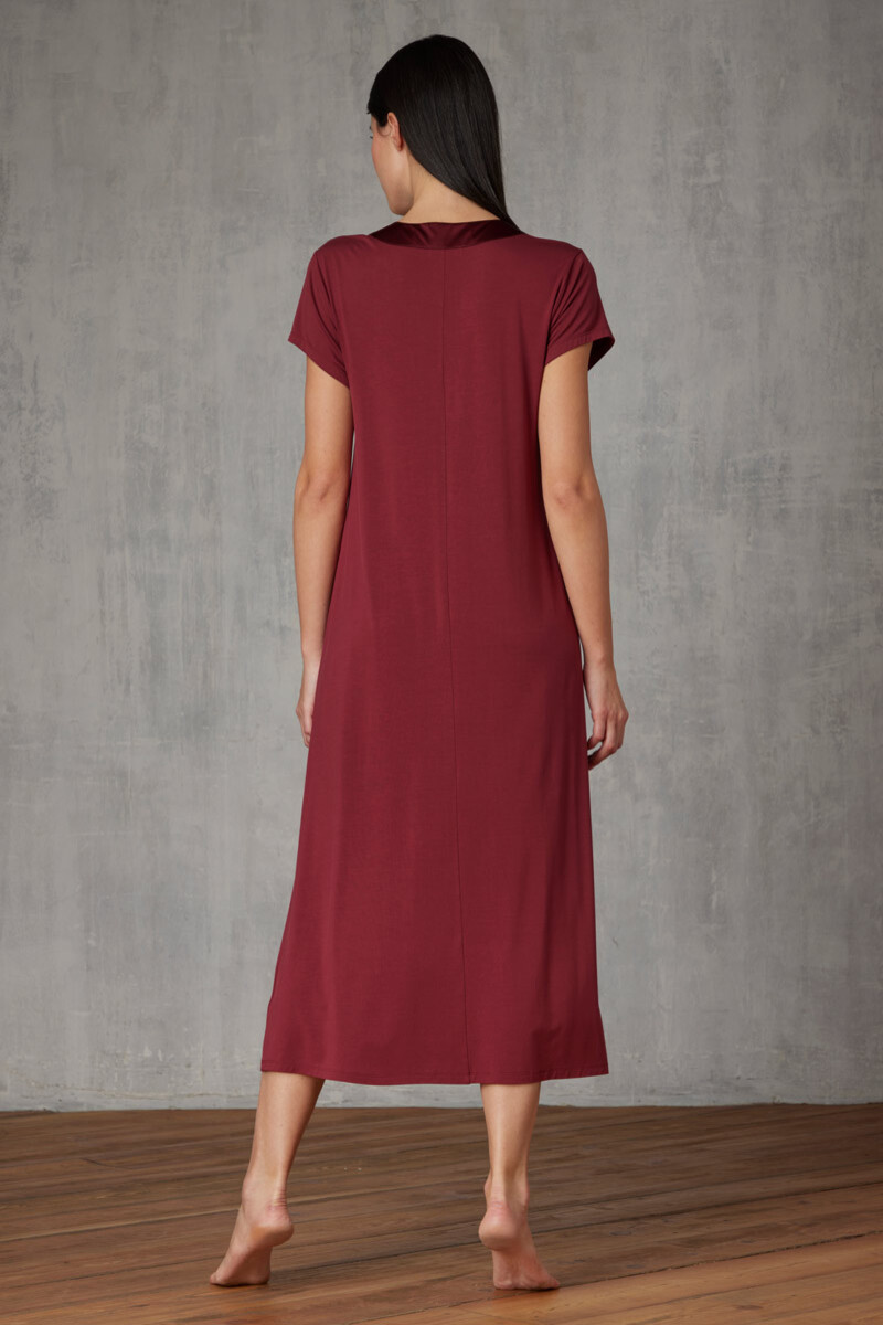 CAMICIA DA NOTTE IN JERSEY CON DETTAGLI IN SATIN