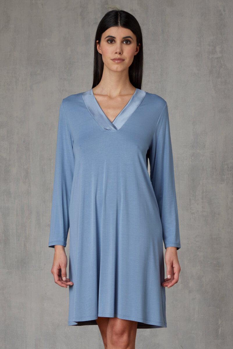 CAMICIA DA NOTTE CON DETTAGLI IN SATIN