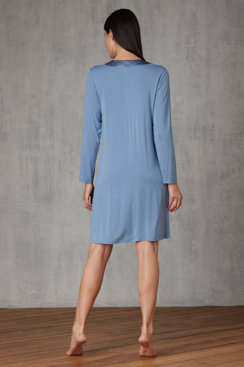 CAMICIA DA NOTTE CON DETTAGLI IN SATIN