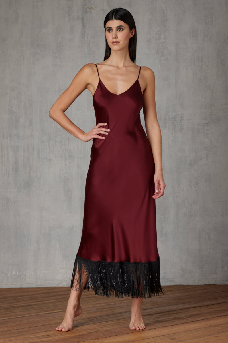 SLIP DRESS LUNGO IN SETA