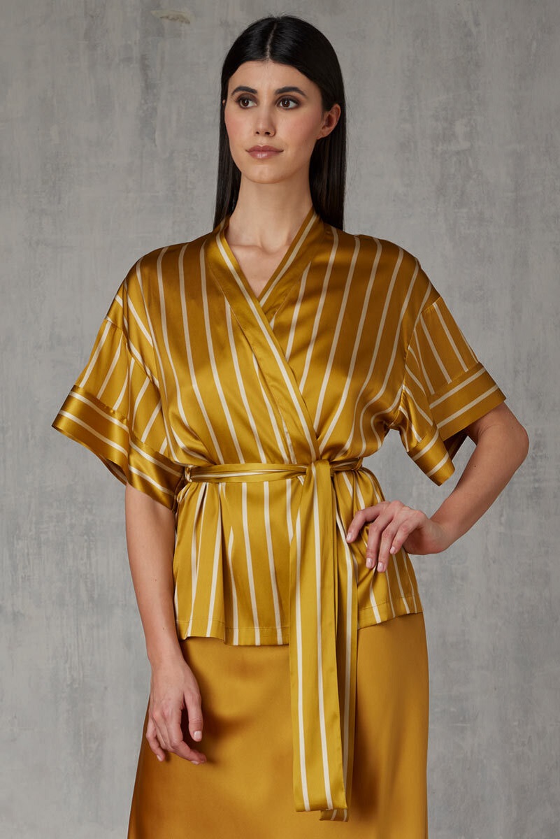 PRINTED SHORT KIMONO